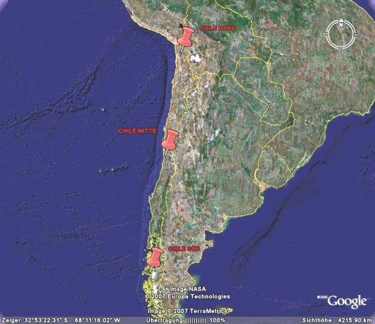 Chile-Landkarte